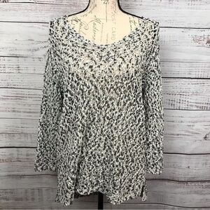J.Jill long‎ sleeve waffle knit size medium popover cover up sweater
